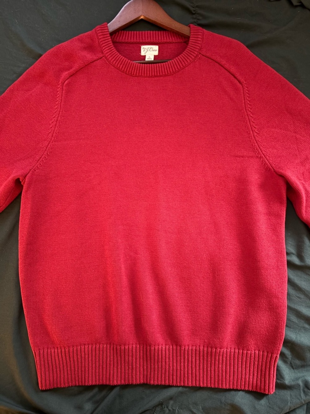 J. Crew Men's Heritage Cotton Crewneck Sweater in Red Ochre Size Large EUC